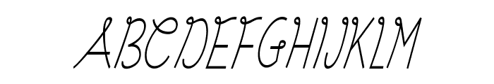 Fickle-CondensedItalic Font UPPERCASE