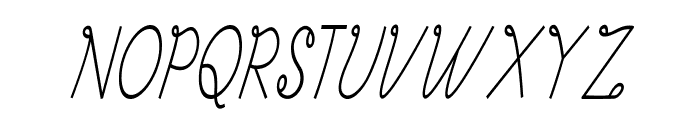 Fickle-CondensedItalic Font UPPERCASE