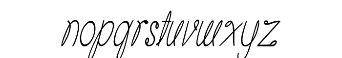 Fickle-CondensedItalic Font LOWERCASE