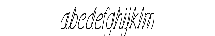Fickle-ExtracondensedItalic Font LOWERCASE