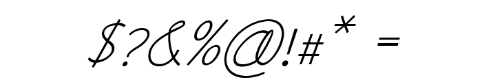 Fickle-Italic Font OTHER CHARS