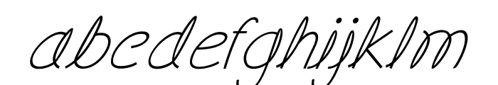 Fickle-Italic Font LOWERCASE