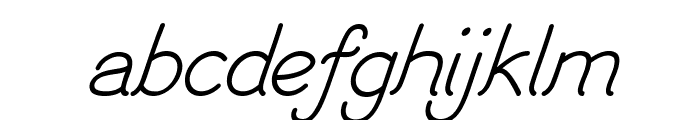 Finetip-BoldItalic Font LOWERCASE