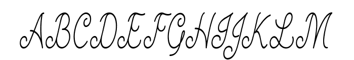 Finetip-CondensedItalic Font UPPERCASE