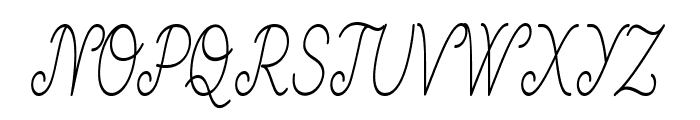 Finetip-CondensedItalic Font UPPERCASE