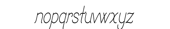 Finetip-CondensedItalic Font LOWERCASE