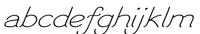Finetip-ExpandedItalic Font LOWERCASE