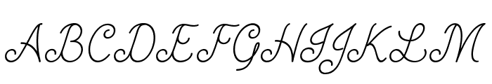 Finetip-Italic Font UPPERCASE