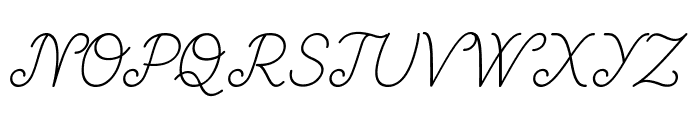 Finetip-Italic Font UPPERCASE