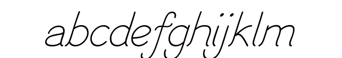Finetip-Italic Font LOWERCASE