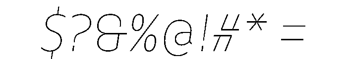 Finlandica Headline 100italic Font OTHER CHARS
