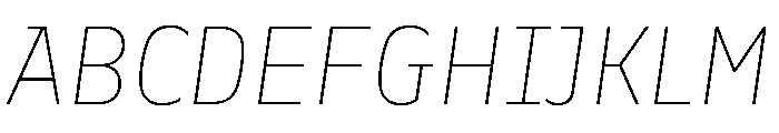 Finlandica Headline 100italic Font UPPERCASE