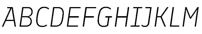 Finlandica Headline 200italic Font UPPERCASE