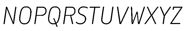 Finlandica Headline 200italic Font UPPERCASE