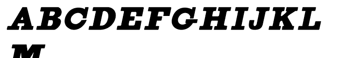 Figgins Brute Italic Font UPPERCASE