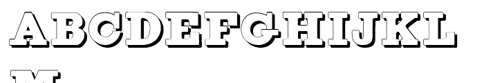 Figgins Brute Shadow Font UPPERCASE