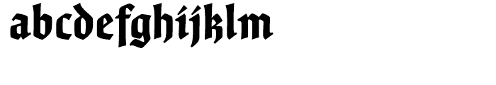 Fine Gothic Black Font LOWERCASE