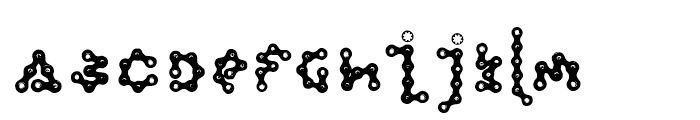 Five Link Chain Regular Font LOWERCASE