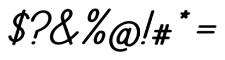 Fika Bold Italic Font OTHER CHARS