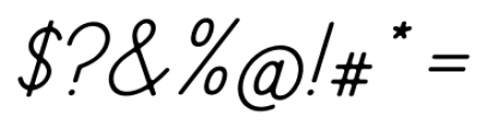 Fika Italic Font OTHER CHARS