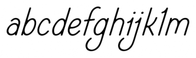 Fika Italic Font LOWERCASE
