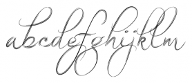 Filigree Regular Font LOWERCASE