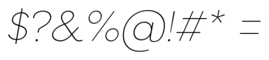 Filson Pro Thin Italic Font OTHER CHARS