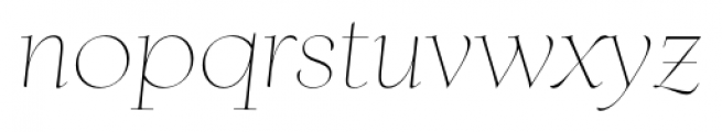 Finura Italic Font LOWERCASE