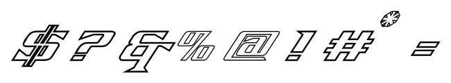 Firebird Outline Font OTHER CHARS