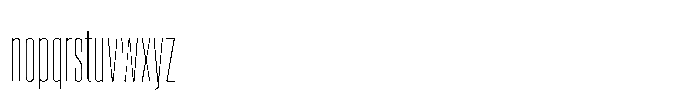 Field Gothic Narrow Field Gothic No. 10 XXXCond XLight Font LOWERCASE