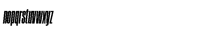 Field Gothic Narrow Field Gothic No. 17 XXXCond XXBold Italic Font LOWERCASE