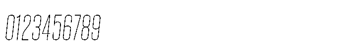 Field Gothic Narrow Field Gothic No. 20 XXCond XLight Italic Font OTHER CHARS