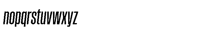 Field Gothic Narrow Field Gothic No. 24 XXCond Demi Italic Font LOWERCASE