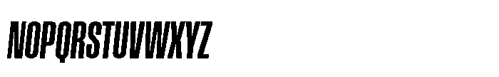 Field Gothic Narrow Field Gothic No. 26 XXCond XBold Italic Font UPPERCASE