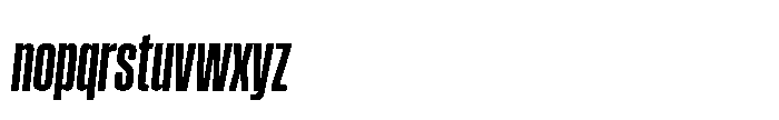 Field Gothic Narrow Field Gothic No. 26 XXCond XBold Italic Font LOWERCASE
