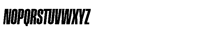 Field Gothic Narrow Field Gothic No. 27 XXCond XXBold Italic Font UPPERCASE