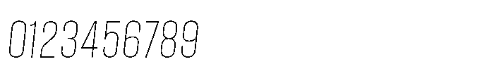 Field Gothic Narrow Field Gothic No. 30 XCond XLight Italic Font OTHER CHARS
