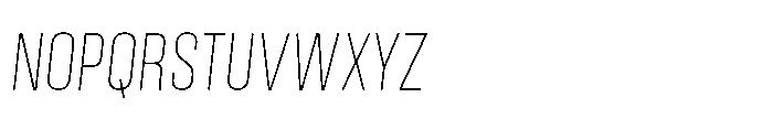 Field Gothic Narrow Field Gothic No. 30 XCond XLight Italic Font UPPERCASE