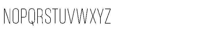 Field Gothic Narrow Field Gothic No. 30 XCond XLight Font UPPERCASE