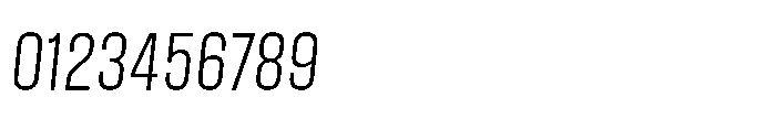 Field Gothic Narrow Field Gothic No. 31 XCond Light Italic Font OTHER CHARS