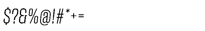 Field Gothic Narrow Field Gothic No. 31 XCond Light Italic Font OTHER CHARS