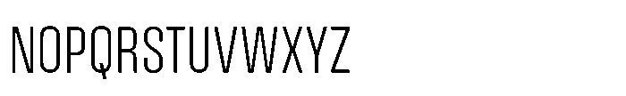 Field Gothic Narrow Field Gothic No. 31 XCond Light Font UPPERCASE