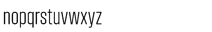 Field Gothic Narrow Field Gothic No. 31 XCond Light Font LOWERCASE