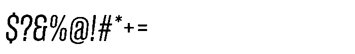 Field Gothic Narrow Field Gothic No. 32 XCond Italic Font OTHER CHARS