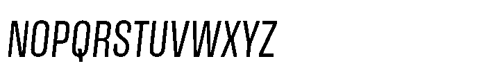Field Gothic Narrow Field Gothic No. 32 XCond Italic Font UPPERCASE