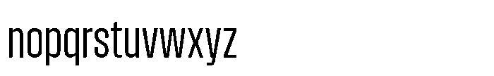 Field Gothic Narrow Field Gothic No. 32 XCond Font LOWERCASE