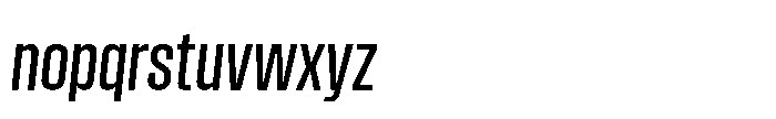 Field Gothic Narrow Field Gothic No. 33 XCond Medium Italic Font LOWERCASE