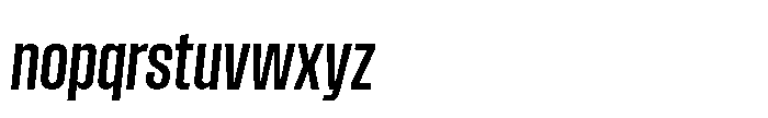 Field Gothic Narrow Field Gothic No. 34 XCond Demi Italic Font LOWERCASE