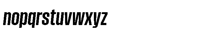 Field Gothic Narrow Field Gothic No. 35 XCond Bold Italic Font LOWERCASE