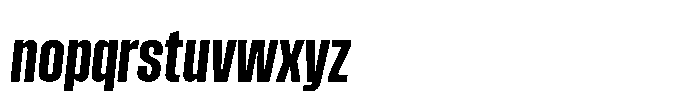 Field Gothic Narrow Field Gothic No. 36 XCond XBold Italic Font LOWERCASE